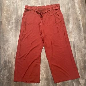 High wasted, wide leg pants.